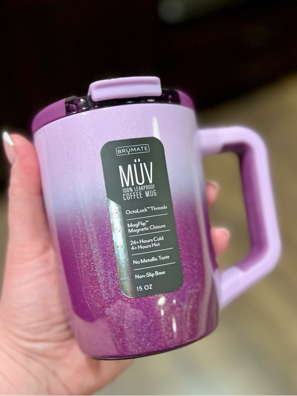 BrüMate MÜV Ombre Purple Coffee Mug NWT